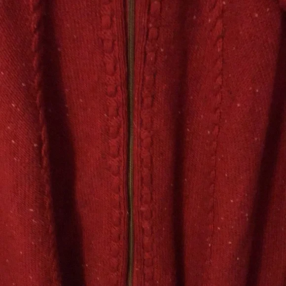 ^ New Chadwick’s Dark Red Zip Front Sweater - M - Picture 3 of 4